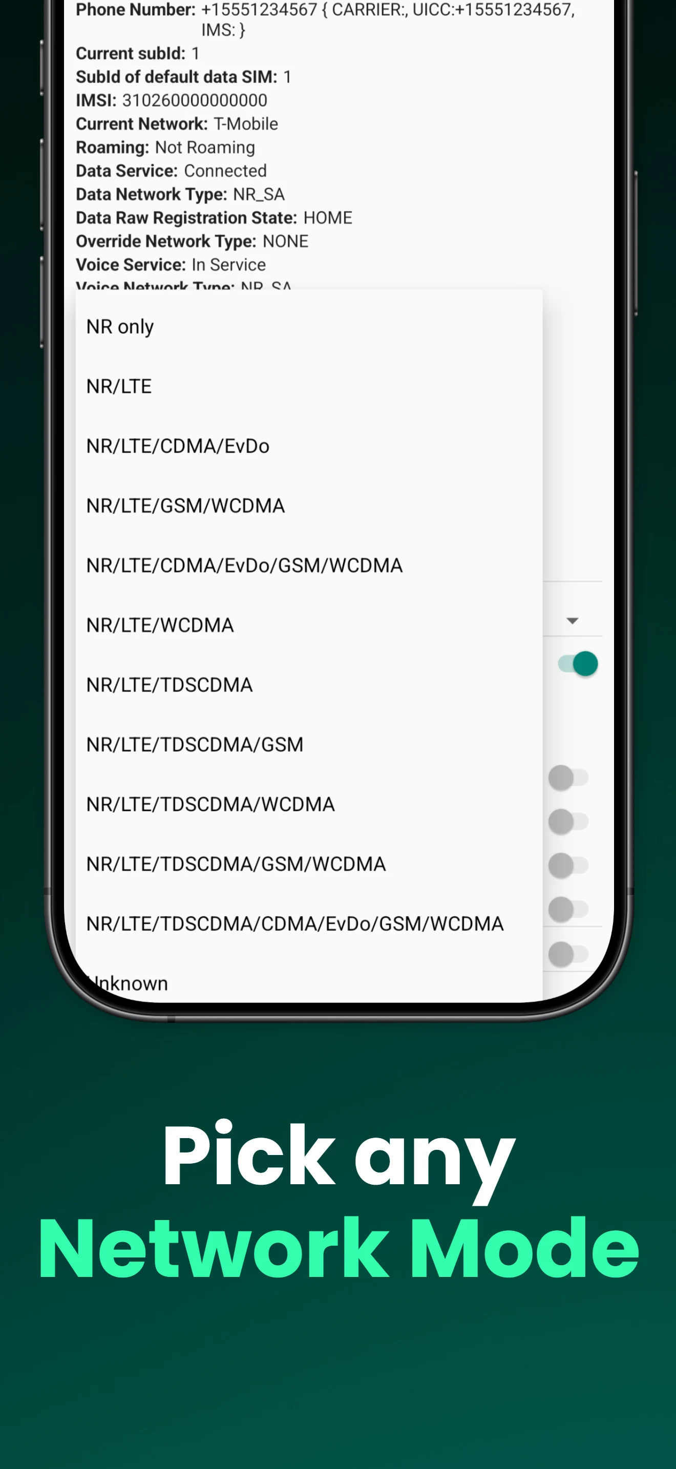 4G Lte Force Only: 5G Switcher screenshot